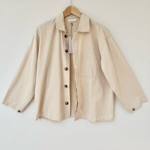 Neuflora NWT Light Cream Tan Chore Jacket, Size S